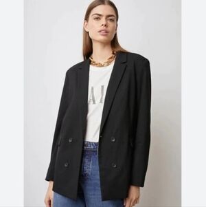 Rails Jac Double Breasted Blazer Size S Black Jacket EUC